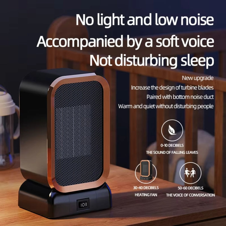 1000W High-power Household Heater Small Desktop Ceramic PTC Heating Heater, Spec: EU Plug(Black) by buy2fix