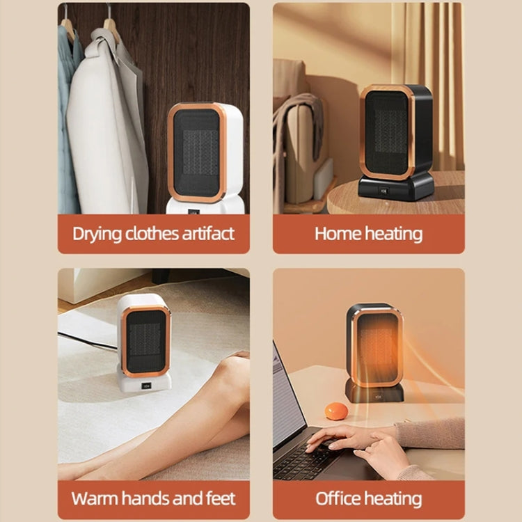1000W High-power Household Heater Small Desktop Ceramic PTC Heating Heater, Spec: EU Plug(Black) by buy2fix