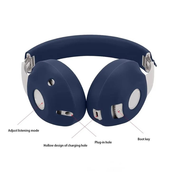 For Beats Studio Pro Headphones Silicone Ear Cushion + Headband Cover Set(Beige) - Earmuff & Pad by buy2fix | Online Shopping UK | buy2fix