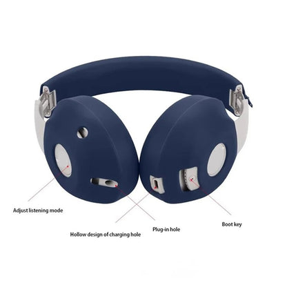 For Beats Studio Pro Headphones Silicone Ear Cushion + Headband Cover Set(Beige) - Earmuff & Pad by buy2fix | Online Shopping UK | buy2fix