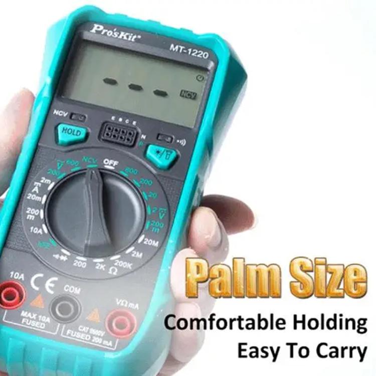 ProsKit MT-1220-C 3-1/2 Burn-Proof Digital Intelligent Multimeter - Current & Voltage Tester by ProsKit | Online Shopping UK | buy2fix