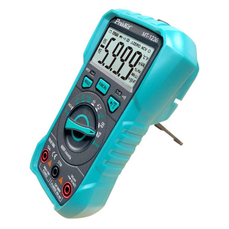 ProsKit MT-1236-C 3-5/6 True-RMS Digital Multimeter For ACA, ACV, DCA, DCV, Frequency, Cycle Duty, Diode Test(Green) - Digital Multimeter by ProsKit | Online Shopping UK | buy2fix