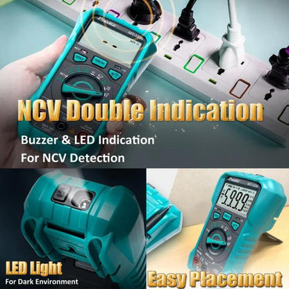 ProsKit MT-1236-C 3-5/6 True-RMS Digital Multimeter For ACA, ACV, DCA, DCV, Frequency, Cycle Duty, Diode Test(Green) - Digital Multimeter by ProsKit | Online Shopping UK | buy2fix