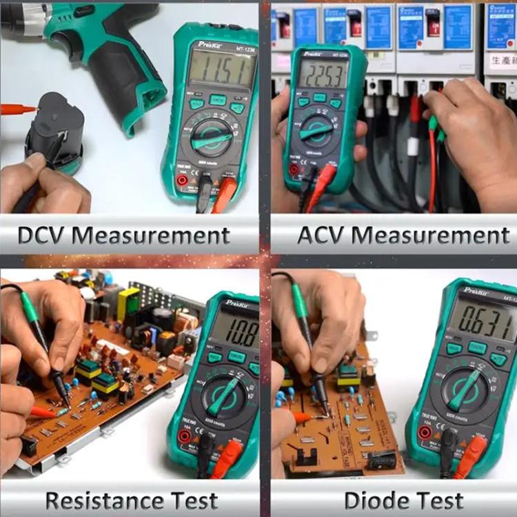 ProsKit MT-1236-C 3-5/6 True-RMS Digital Multimeter For ACA, ACV, DCA, DCV, Frequency, Cycle Duty, Diode Test(Green) - Digital Multimeter by ProsKit | Online Shopping UK | buy2fix