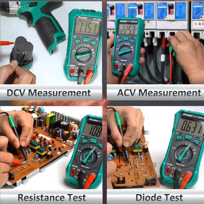 ProsKit MT-1236-C 3-5/6 True-RMS Digital Multimeter For ACA, ACV, DCA, DCV, Frequency, Cycle Duty, Diode Test(Green) - Digital Multimeter by ProsKit | Online Shopping UK | buy2fix