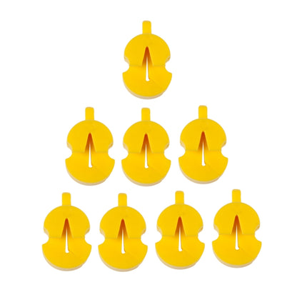 8pcs /Set Violin Mute Instrument Volume Reduction Tool(Yellow) - String Instrument Accessories by buy2fix | Online Shopping UK | buy2fix