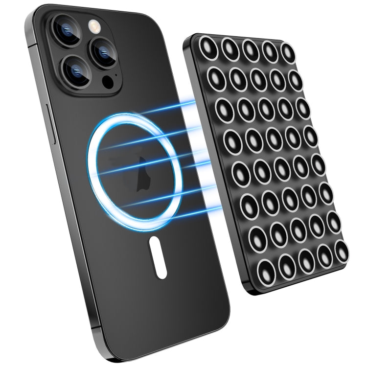 Magnetic Suction Mobile Phone Grip Hands-Free Silicone Cellphone Mount Stand(Black) - Lazy Bracket by buy2fix | Online Shopping UK | buy2fix