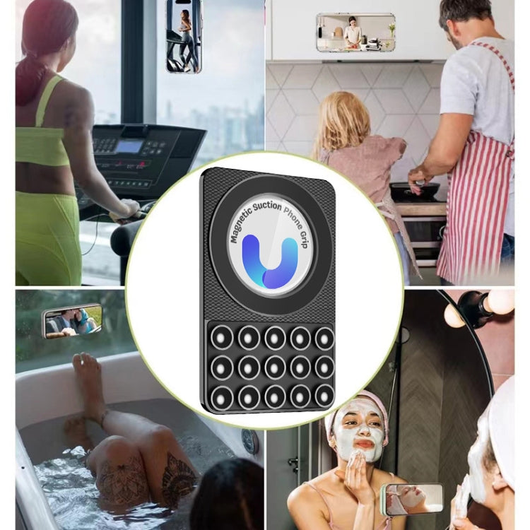 Magnetic Suction Mobile Phone Grip Hands-Free Silicone Cellphone Mount Stand(White) - Lazy Bracket by buy2fix | Online Shopping UK | buy2fix