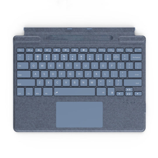 For Microsoft Surface Pro 8 / 9 / 10 / X Bluetooth Keyboard Magnetic Tablet Wireless Touch Backlit Keyboard With Pen Slot(Blue)