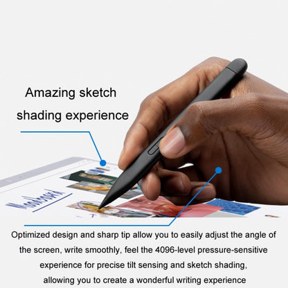 For Microsoft Surface Pro 8 / 9 / Go Laptop Stylus 4096 Pressure Sensitive Stylus Pen(Silver) - Stylus Pen by buy2fix | Online Shopping UK | buy2fix