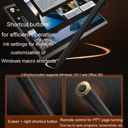 C582S For Microsoft Surface Stylus Pen Anti-Mistouch 4096 Pressure Sensitive Touch Pen Support lnk Bluetooth Function(Black) - Stylus Pen by buy2fix | Online Shopping UK | buy2fix