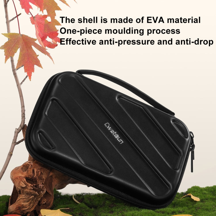Cwatcun D163 Photography Accessories Organiser EVA Hard Shell Drop-proof Clutch Portable Digital Bag(Black) - Soft Bag by Cwatcun | Online Shopping UK | buy2fix