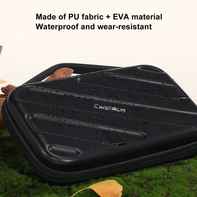 Cwatcun D163 Photography Accessories Organiser EVA Hard Shell Drop-proof Clutch Portable Digital Bag(Black) - Soft Bag by Cwatcun | Online Shopping UK | buy2fix