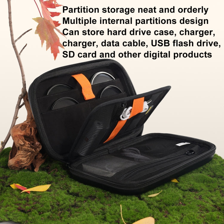 Cwatcun D163 Photography Accessories Organiser EVA Hard Shell Drop-proof Clutch Portable Digital Bag(Black) - Soft Bag by Cwatcun | Online Shopping UK | buy2fix