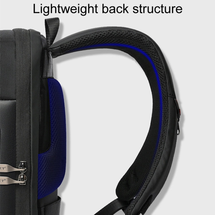 SKV B20453 Men Business Casual Multifunctional Double Shoulder Bag Large Capacity Laptop Backpack(Black) - Backpack by SKV | Online Shopping UK | buy2fix