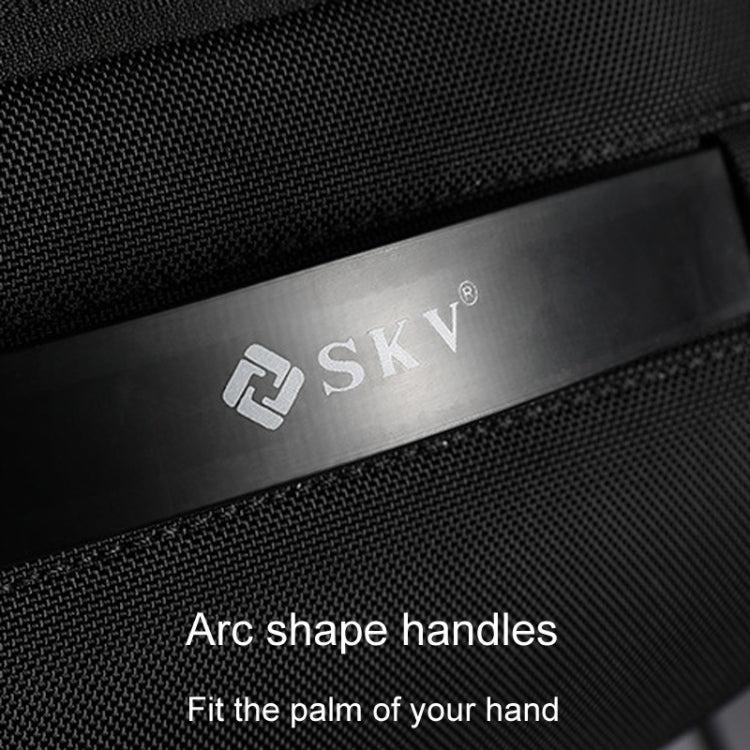 SKV B20453 Men Business Casual Multifunctional Double Shoulder Bag Large Capacity Laptop Backpack(Black) - Backpack by SKV | Online Shopping UK | buy2fix