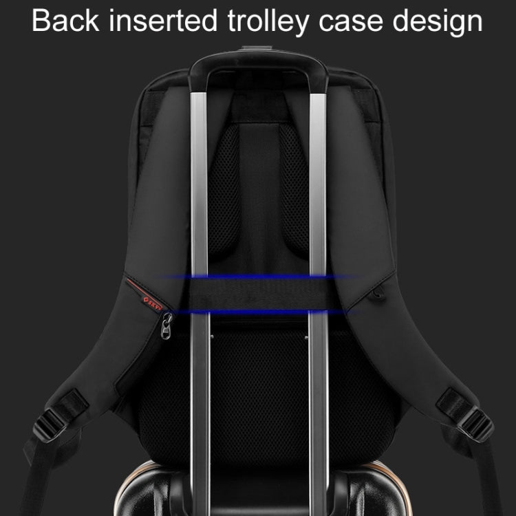 SKV B20453 Men Business Casual Multifunctional Double Shoulder Bag Large Capacity Laptop Backpack(Blue) - Backpack by SKV | Online Shopping UK | buy2fix