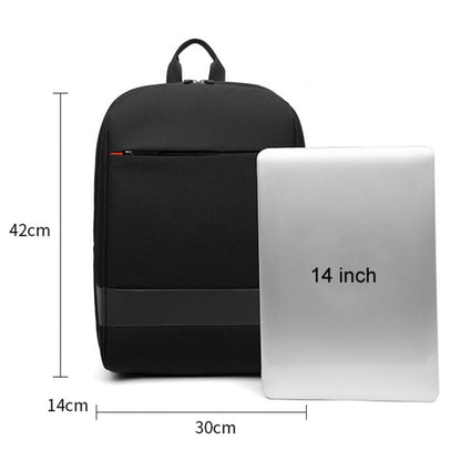 SKV B22016 Men Business Casual Double Shoulder Bag Outdoor Travel Laptop Backpack(Black) - Backpack by SKV | Online Shopping UK | buy2fix