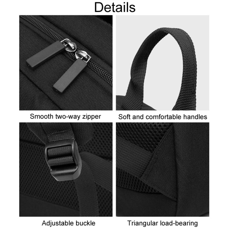 SKV B22016 Men Business Casual Double Shoulder Bag Outdoor Travel Laptop Backpack(Gray Blue) - Backpack by SKV | Online Shopping UK | buy2fix