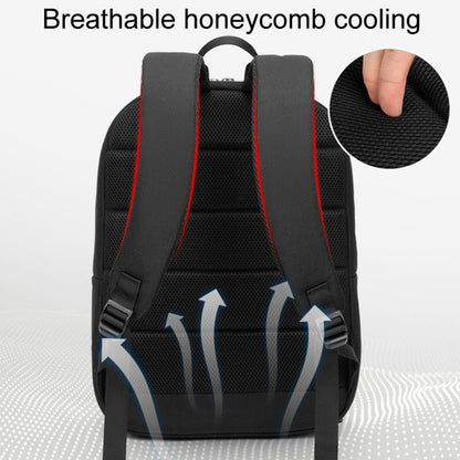 SKV B22016 Men Business Casual Double Shoulder Bag Outdoor Travel Laptop Backpack(Black) - Backpack by SKV | Online Shopping UK | buy2fix