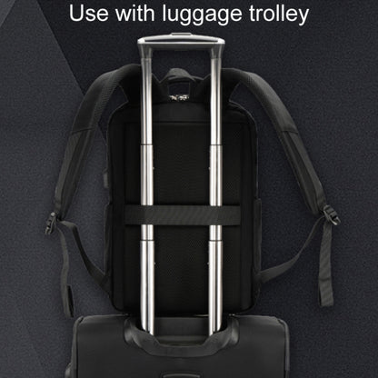 SKV B23889 Men Large Capacity Double-Shoulder Business Laptop Bag(Black) - Backpack by SKV | Online Shopping UK | buy2fix