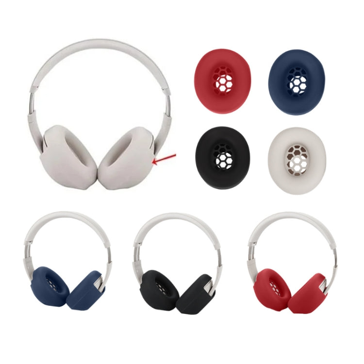 For Beats Studio Pro Headphones Silicone Cover Ear Cushion(Beige) - Earmuff & Pad by buy2fix | Online Shopping UK | buy2fix