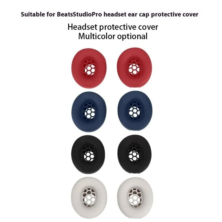 For Beats Studio Pro Headphones Silicone Cover Ear Cushion(Red) - Earmuff & Pad by buy2fix | Online Shopping UK | buy2fix