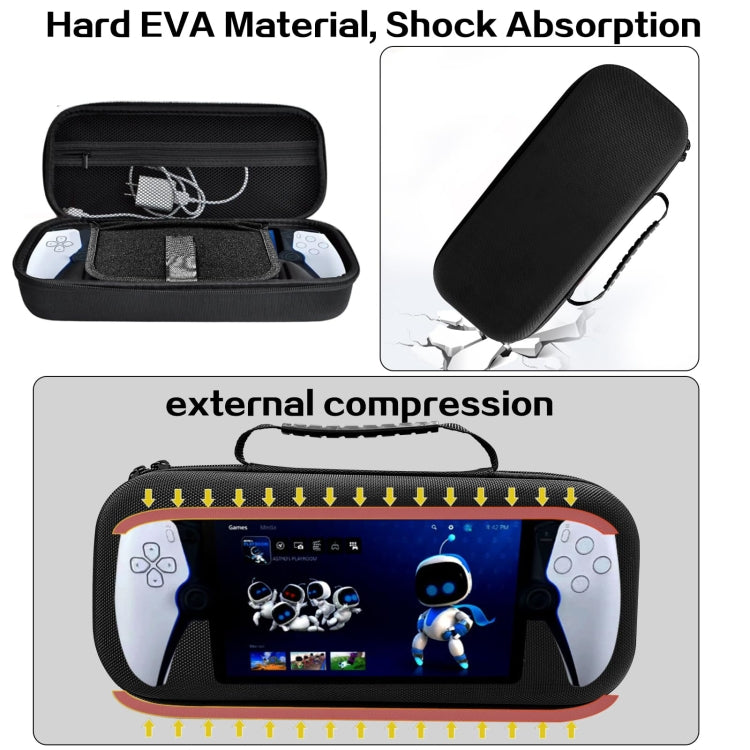 For PS Portal Game Consoles EVA Shockproof Waterproof Storage Bag(Black) - Bags by buy2fix | Online Shopping UK | buy2fix
