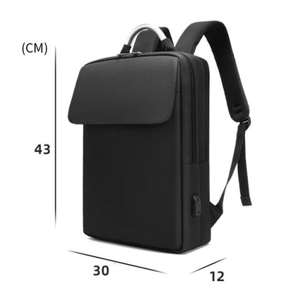 SKV BLB21282 Men Business Duty Traveling Double Shoulder Bag Lightweight Large Capacity Laptop Backpack(Black) - Backpack by SKV | Online Shopping UK | buy2fix