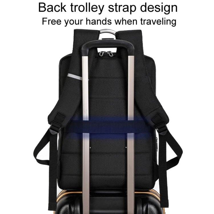 SKV BLB21282 Men Business Duty Traveling Double Shoulder Bag Lightweight Large Capacity Laptop Backpack(Black) - Backpack by SKV | Online Shopping UK | buy2fix