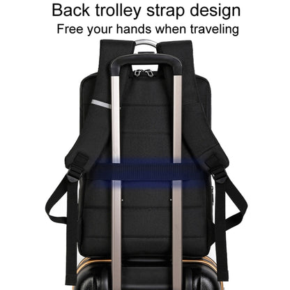 SKV BLB21282 Men Business Duty Traveling Double Shoulder Bag Lightweight Large Capacity Laptop Backpack(Black) - Backpack by SKV | Online Shopping UK | buy2fix