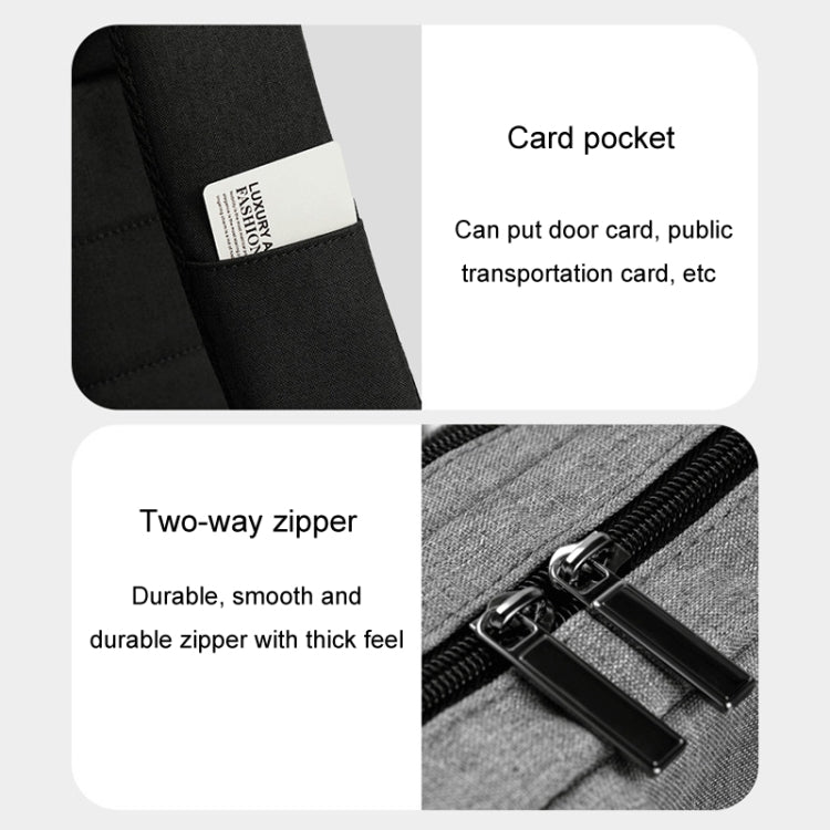 SKV BLB21282 Men Business Duty Traveling Double Shoulder Bag Lightweight Large Capacity Laptop Backpack(Gray) - Backpack by SKV | Online Shopping UK | buy2fix