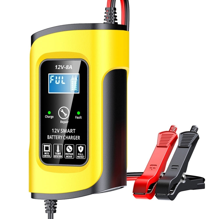 FOXSUR 12V8A SUV Car Motorcycle Intelligent Repair Type Lead-acid Battery Charger(US Plug) by FOXSUR