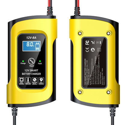 FOXSUR 12V8A SUV Car Motorcycle Intelligent Repair Type Lead-acid Battery Charger(US Plug) by FOXSUR