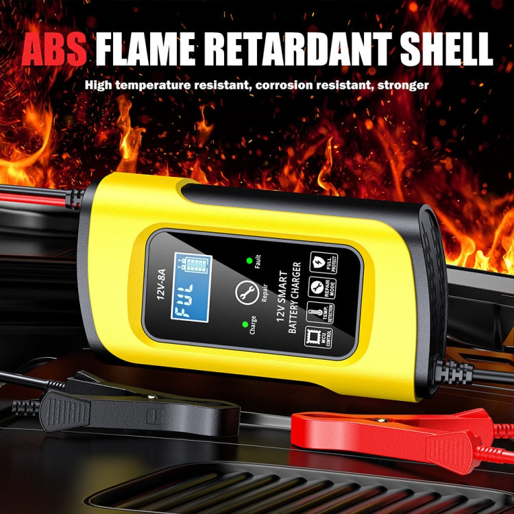 FOXSUR 12V8A SUV Car Motorcycle Intelligent Repair Type Lead-acid Battery Charger(US Plug) by FOXSUR