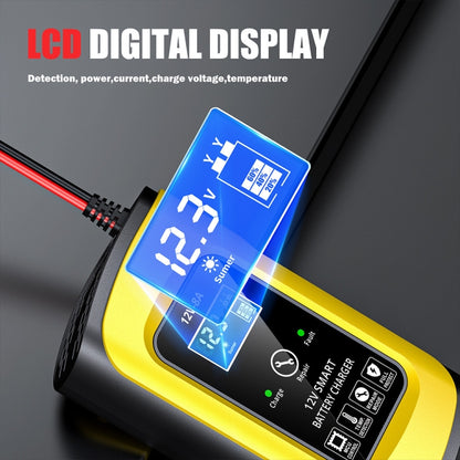 FOXSUR 12V8A SUV Car Motorcycle Intelligent Repair Type Lead-acid Battery Charger(US Plug) by FOXSUR