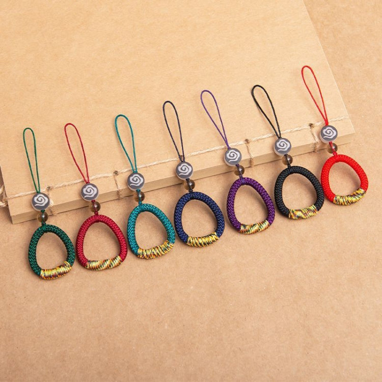 Hand-Woven Ancient Style Ring Buckle Mobile Phone Lanyard U Disk Lanyard Car Key Pendant(Purple) - Lanyards & Wrist Straps by buy2fix | Online Shopping UK | buy2fix