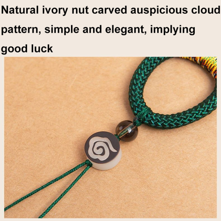 Hand-Woven Ancient Style Ring Buckle Mobile Phone Lanyard U Disk Lanyard Car Key Pendant(Purple) - Lanyards & Wrist Straps by buy2fix | Online Shopping UK | buy2fix