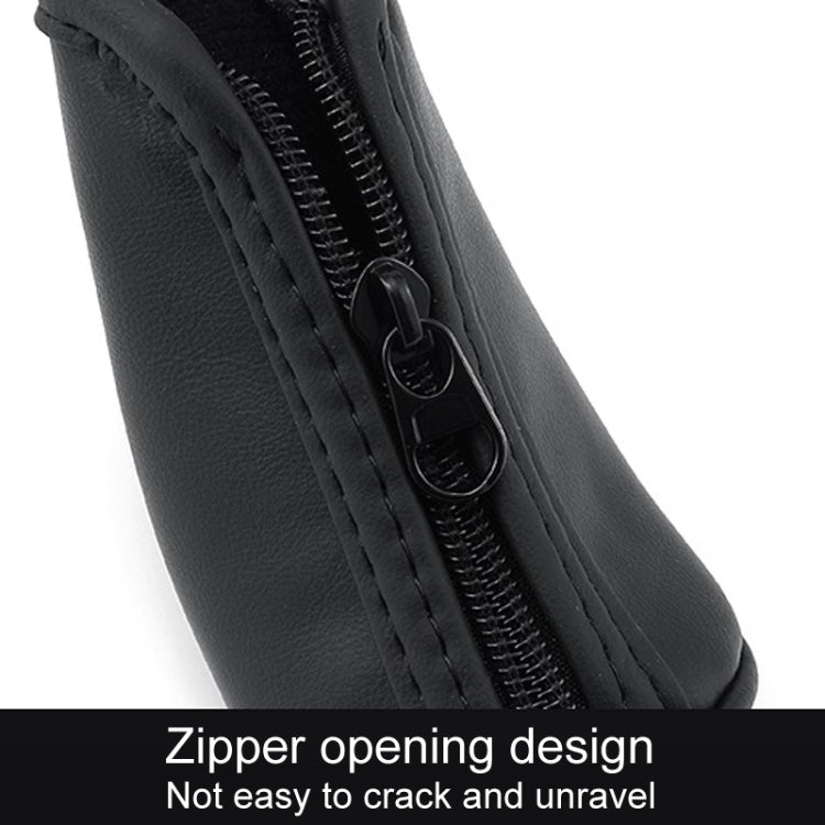 Car Universal Leather Gear Sleeve Breathable Gearshift Cover, Style: T Type Black by buy2fix