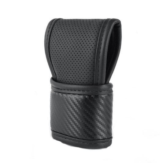 Car Automatic Universal Perforated Breathable Cowhide Side Opening Shift Cover, Style: A-Black by buy2fix