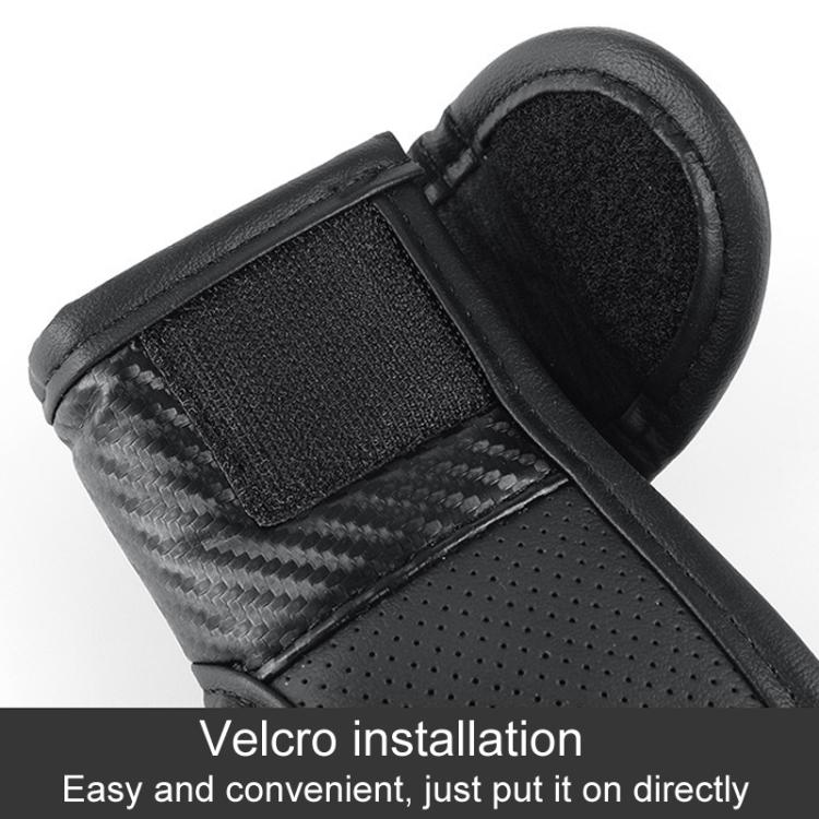 Car Automatic Universal Perforated Breathable Cowhide Side Opening Shift Cover, Style: A-Wine Red by buy2fix