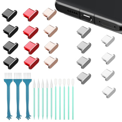 Metal Dust Plug Cleaning Kit For TYPE-C Interface Mobile Phones(Rose Gold) - Anti-dust & Ear Caps by buy2fix | Online Shopping UK | buy2fix