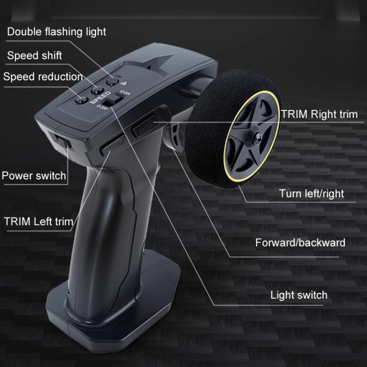 1:43 Full Scale Mini 4WD Drifting Charging Remote Control Car, Color: 4301G Black Mustang With Gyroscope - RC Cars by buy2fix | Online Shopping UK | buy2fix