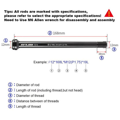 GUB TZ12 MTB Road Bicycle Frame Aluminium Bucket Axle Bar - Bottom Brackets by GUB | Online Shopping UK | buy2fix