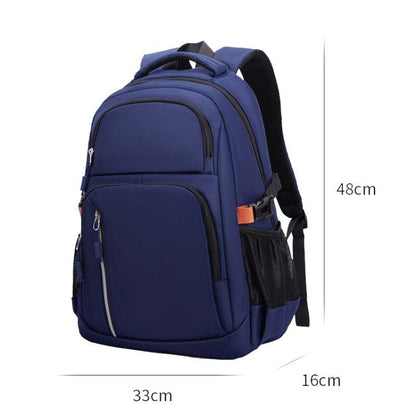SKV B23344 Men Large Capacity Business Laptop Backpack Outdoor Traveling Double Shoulder Bag(Blue) - Backpack by SKV | Online Shopping UK | buy2fix
