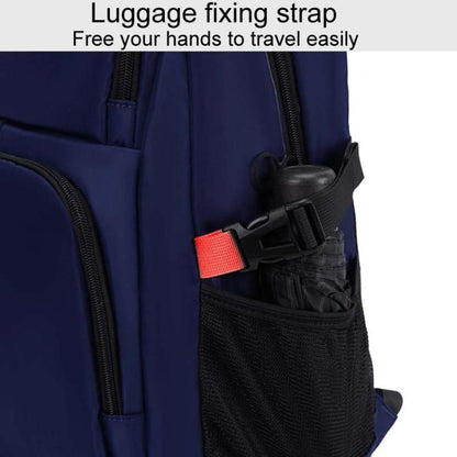SKV B23344 Men Large Capacity Business Laptop Backpack Outdoor Traveling Double Shoulder Bag(Blue) - Backpack by SKV | Online Shopping UK | buy2fix