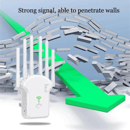 Urant U13 1200Mbps 2.4G/5G Dual Band WiFi Repeater Signal Amplifier EU Plug Black - Broadband Amplifiers by Urant | Online Shopping UK | buy2fix