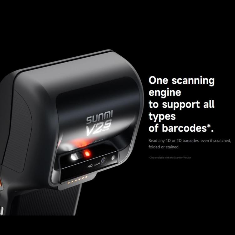 SUNMI V2s PLUS Handheld Cash Register With 80mm Printer Intelligent Mobile Terminal, Spec: 3+32G Scanner(EU Plug) by SUNMI