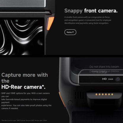 SUNMI V2s PLUS Handheld Cash Register With 80mm Printer Intelligent Mobile Terminal, Spec: 3+32G Scanner(EU Plug) by SUNMI