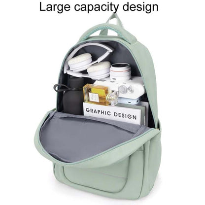 SKV B23874 Large Capacity Water Resistant Double Shoulder Casual Laptop Bag(Matcha Color) - Backpack by SKV | Online Shopping UK | buy2fix